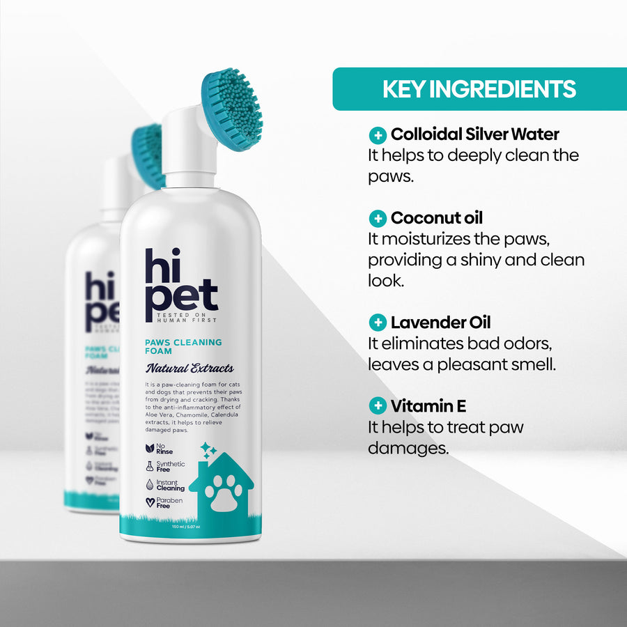 HiPet No Rinse Paw Cleaner Foam